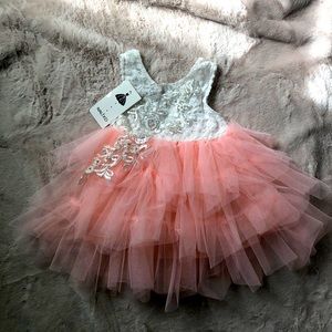 Baby toddler girl lace tulle dress